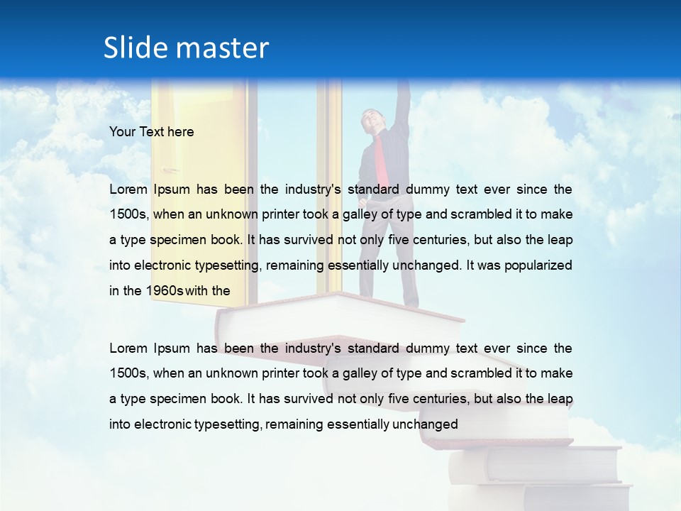 Man Student Win PowerPoint Template