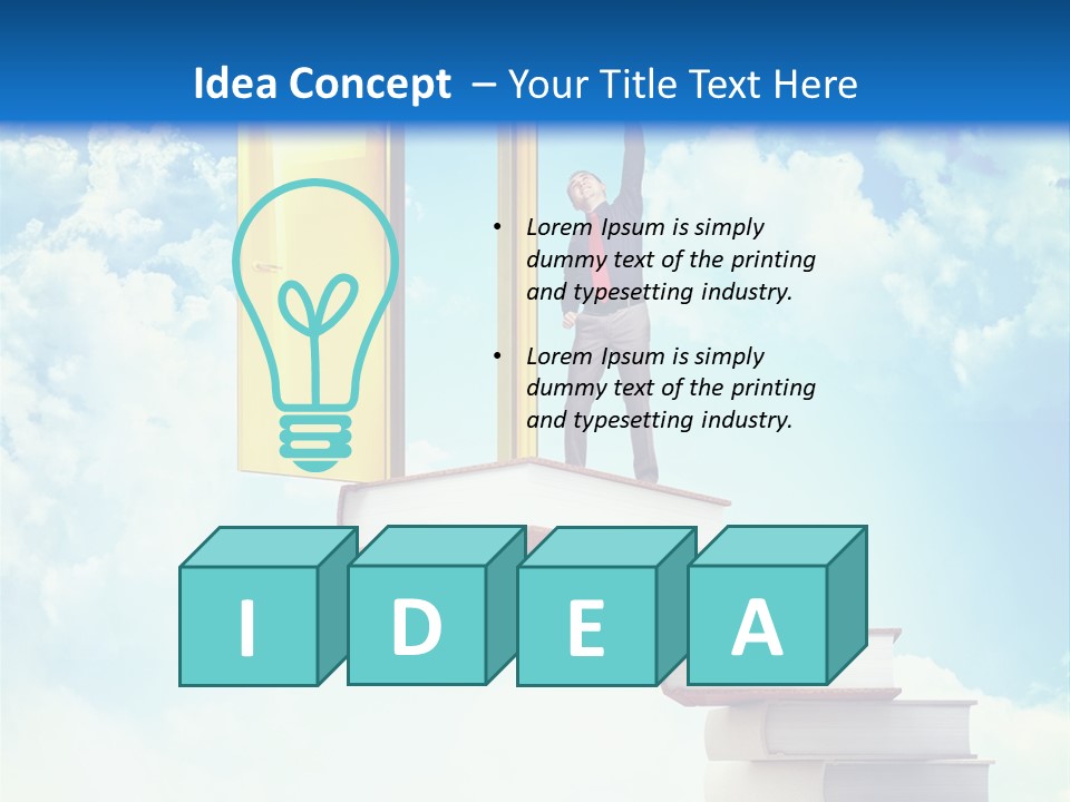 Man Student Win PowerPoint Template