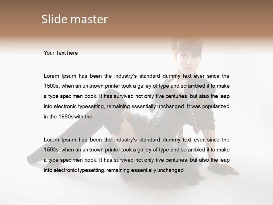 People Female Model PowerPoint Template