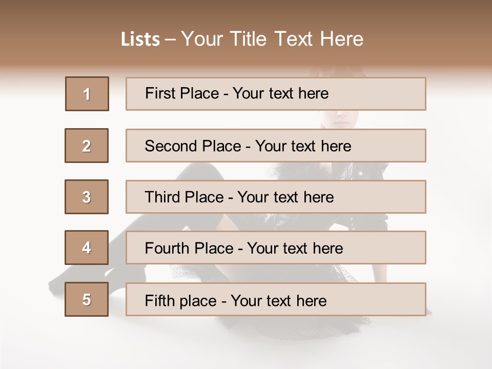 People Female Model PowerPoint Template
