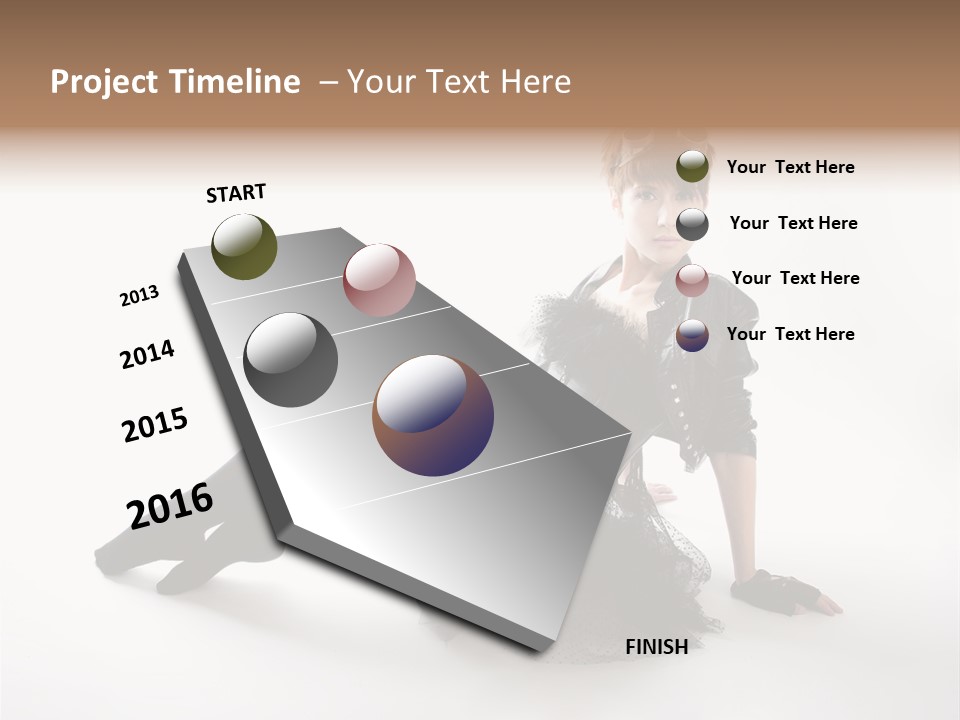 People Female Model PowerPoint Template