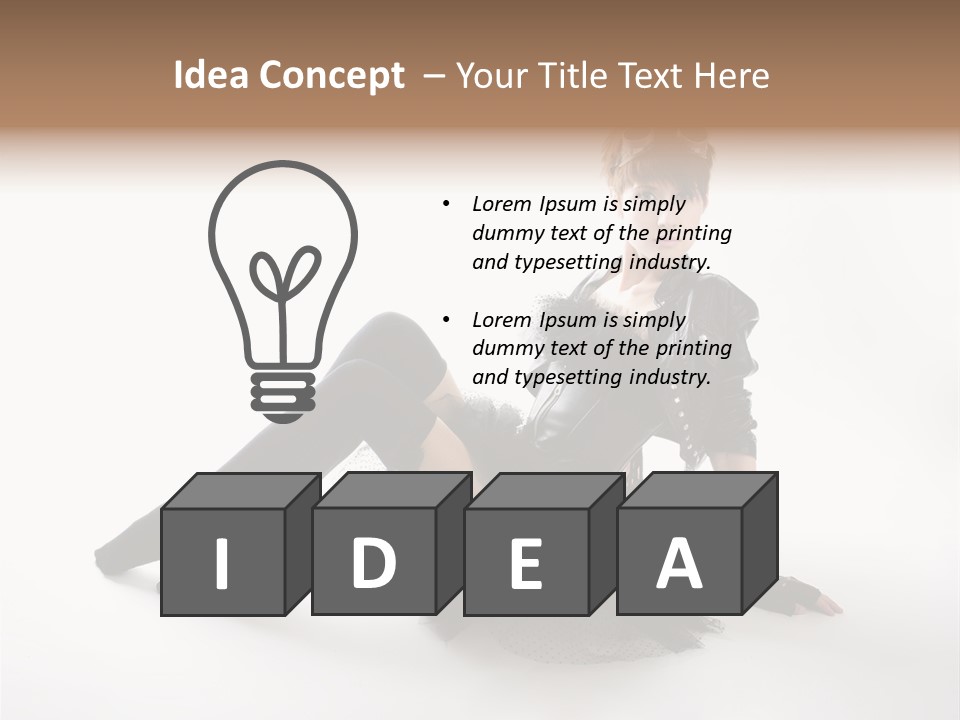 People Female Model PowerPoint Template