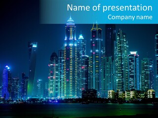 Metropolis Architecture Cityscape PowerPoint Template