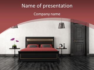 Parquet Home Black PowerPoint Template