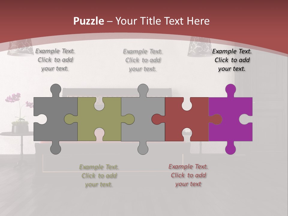 Parquet Home Black PowerPoint Template