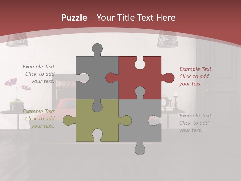 Parquet Home Black PowerPoint Template