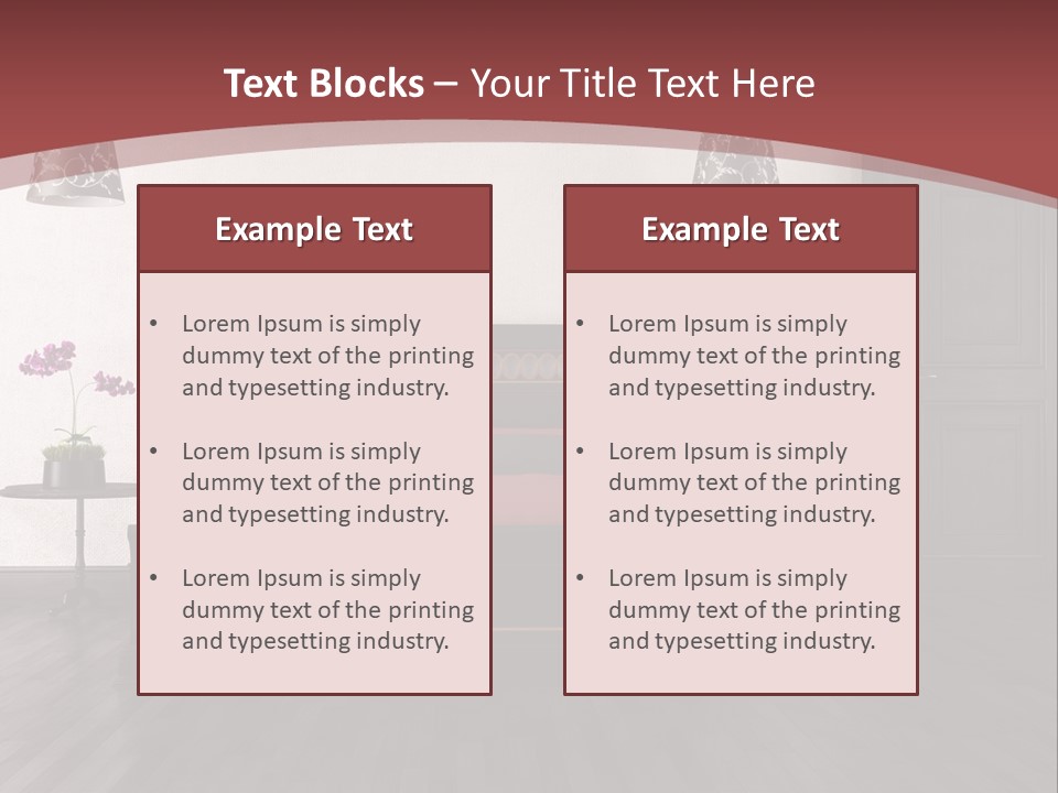 Parquet Home Black PowerPoint Template