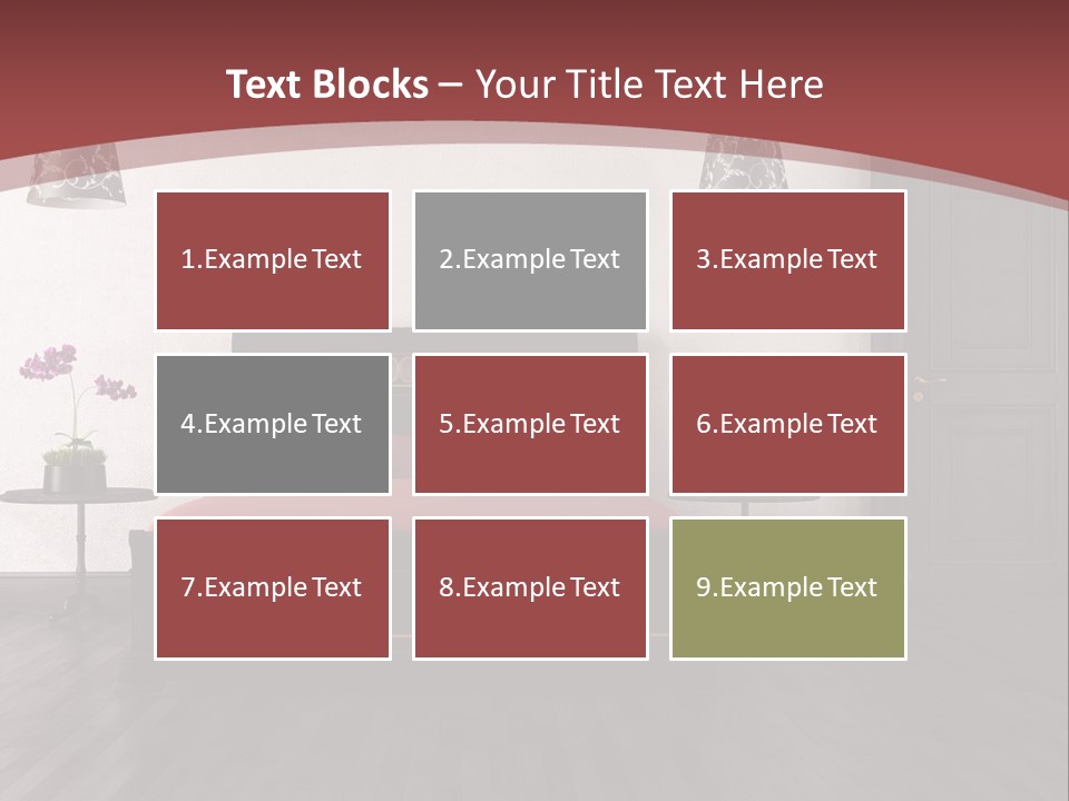 Parquet Home Black PowerPoint Template