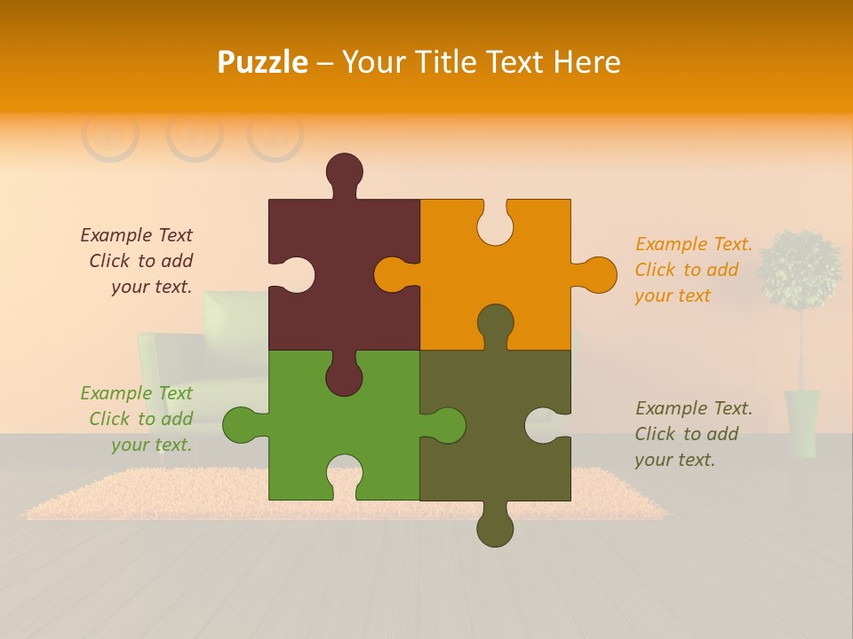 Room Livingroom Plant PowerPoint Template