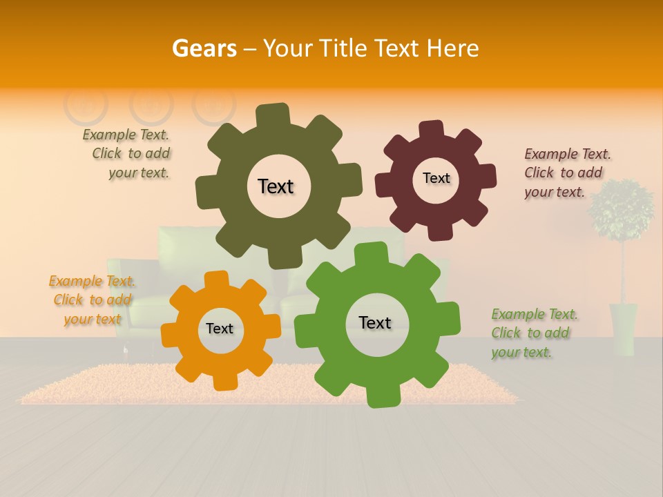Room Livingroom Plant PowerPoint Template