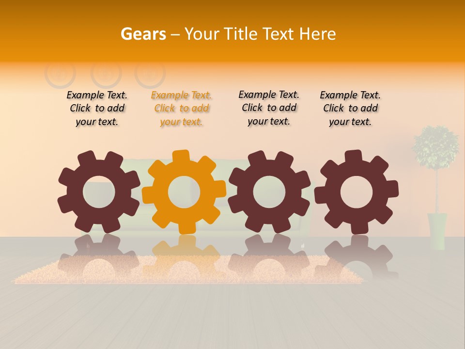 Room Livingroom Plant PowerPoint Template