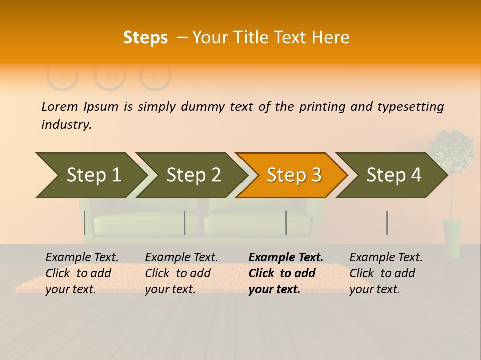 Room Livingroom Plant PowerPoint Template