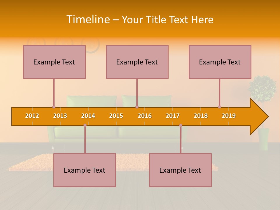 Room Livingroom Plant PowerPoint Template