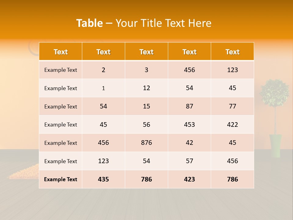 Room Livingroom Plant PowerPoint Template