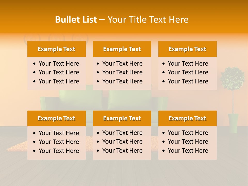 Room Livingroom Plant PowerPoint Template