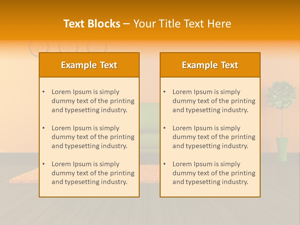 Room Livingroom Plant PowerPoint Template