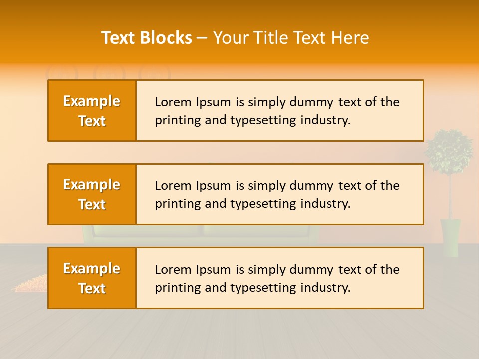 Room Livingroom Plant PowerPoint Template