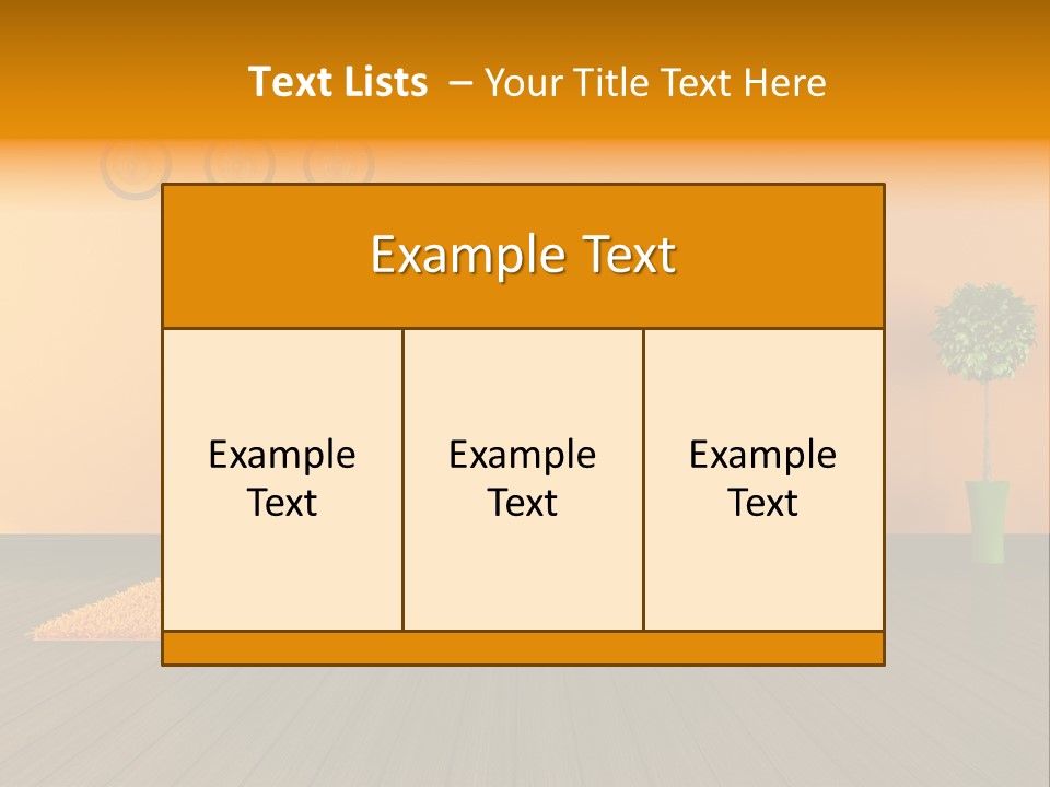 Room Livingroom Plant PowerPoint Template