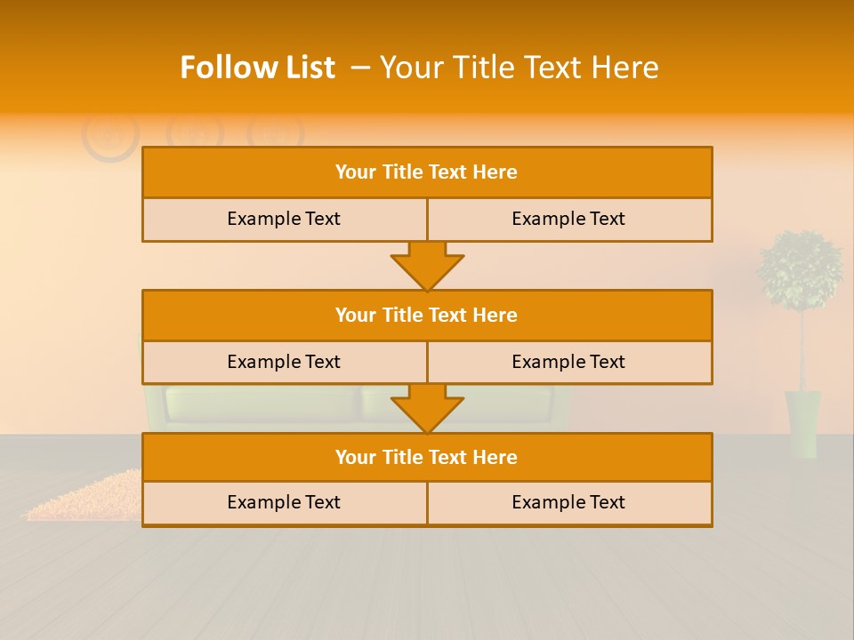 Room Livingroom Plant PowerPoint Template