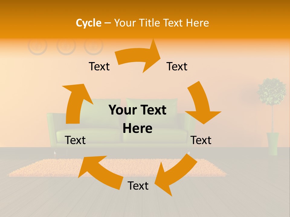 Room Livingroom Plant PowerPoint Template