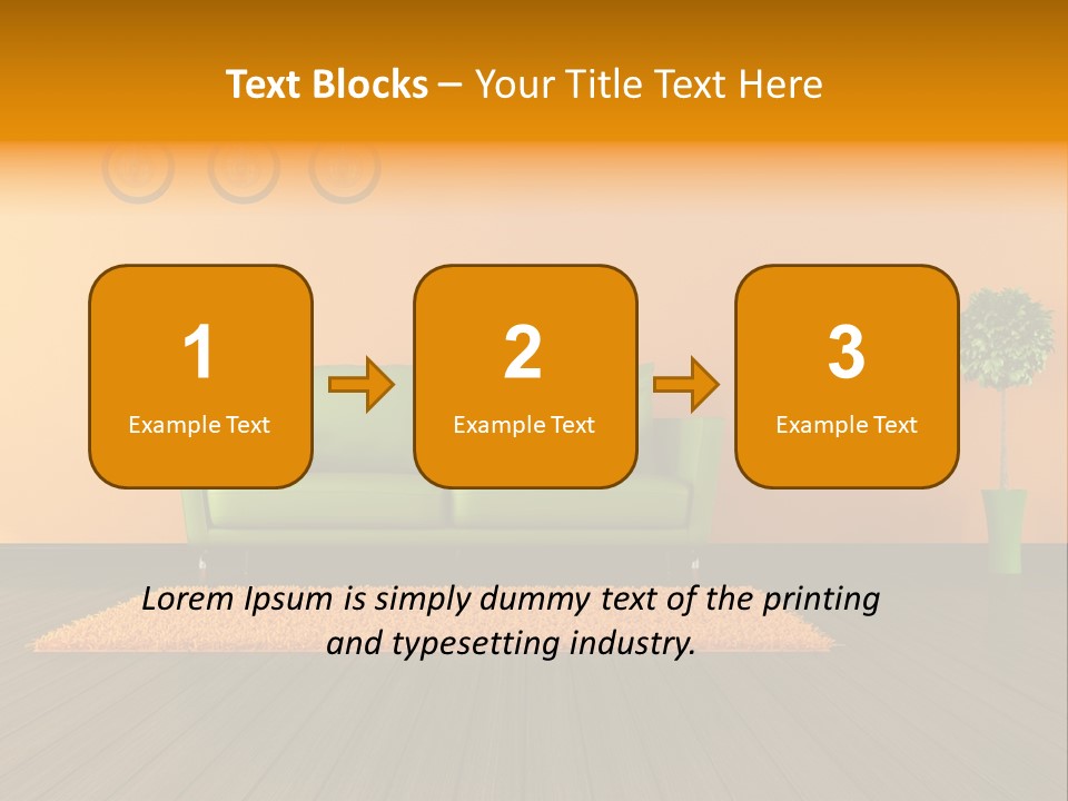Room Livingroom Plant PowerPoint Template