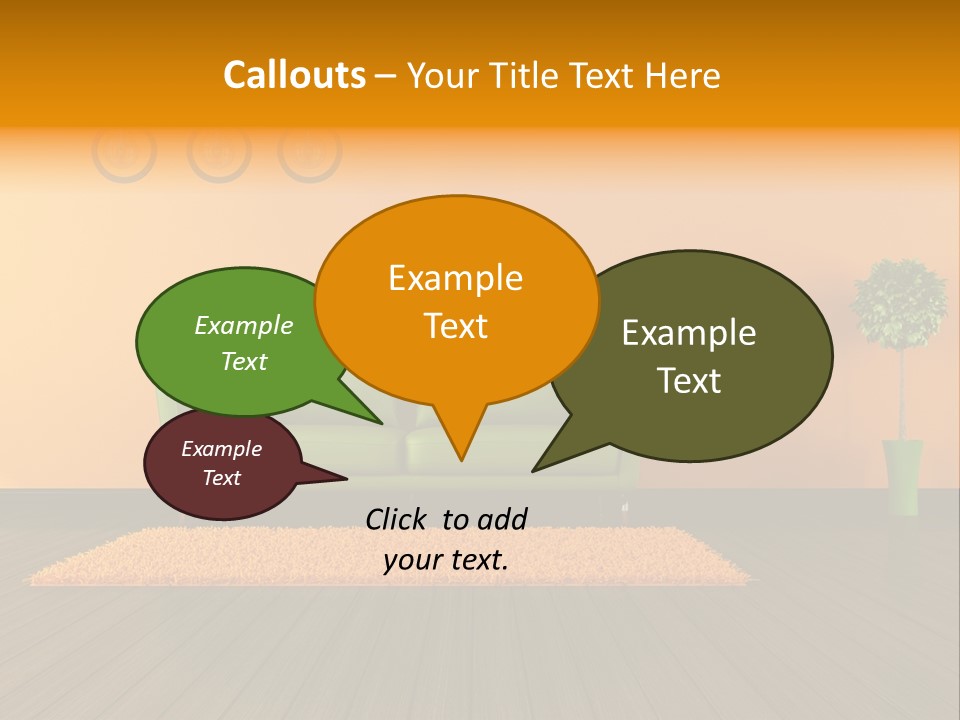 Room Livingroom Plant PowerPoint Template