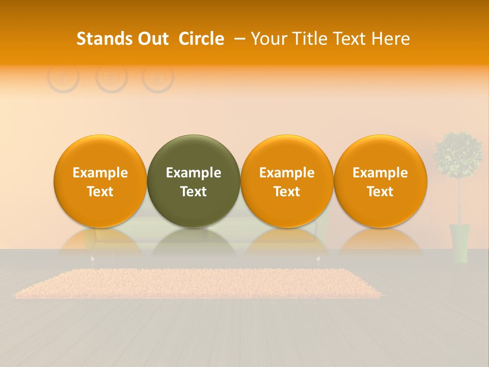 Room Livingroom Plant PowerPoint Template