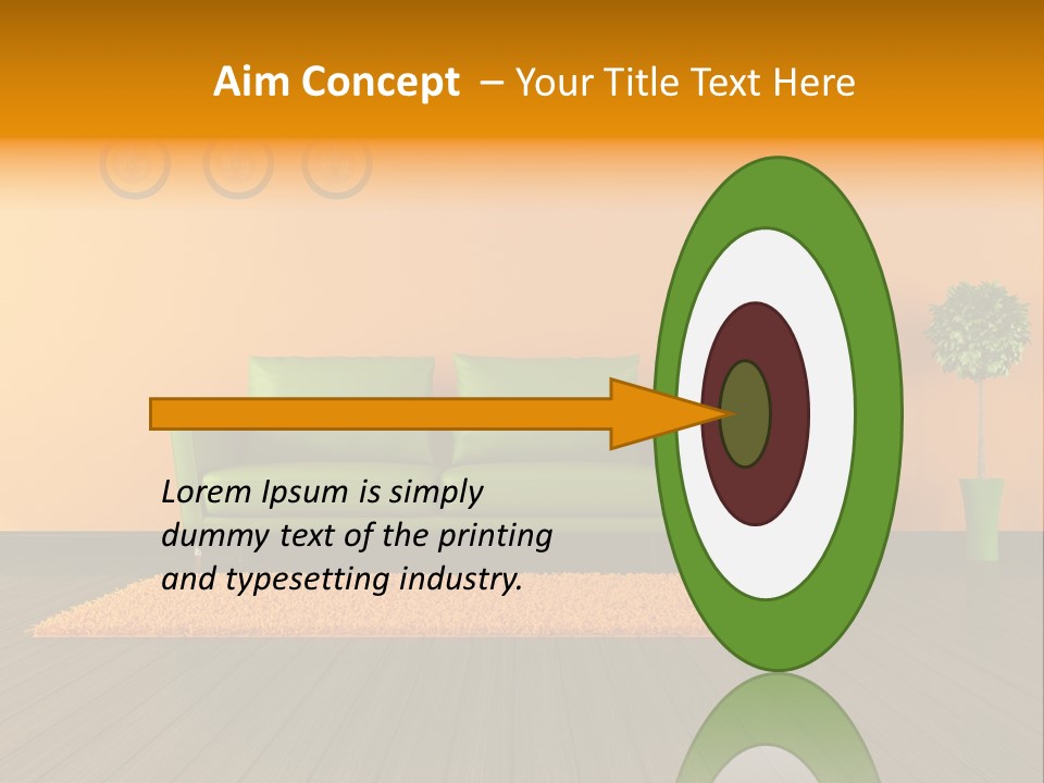 Room Livingroom Plant PowerPoint Template