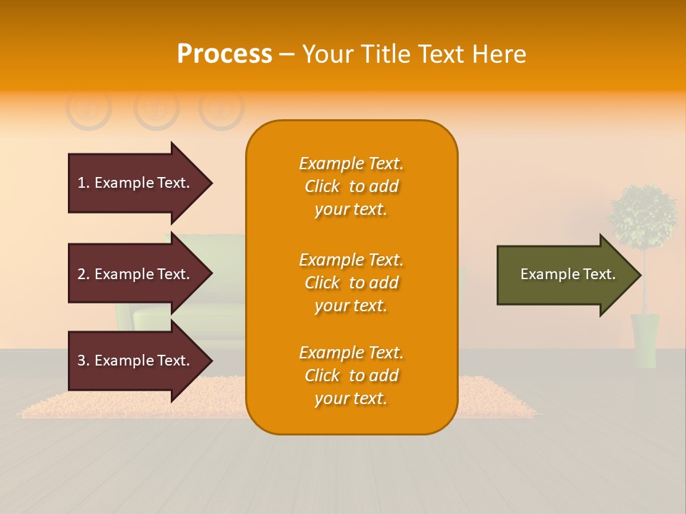Room Livingroom Plant PowerPoint Template