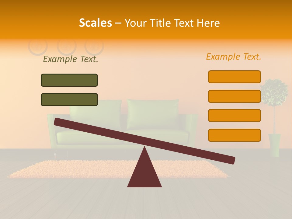 Room Livingroom Plant PowerPoint Template