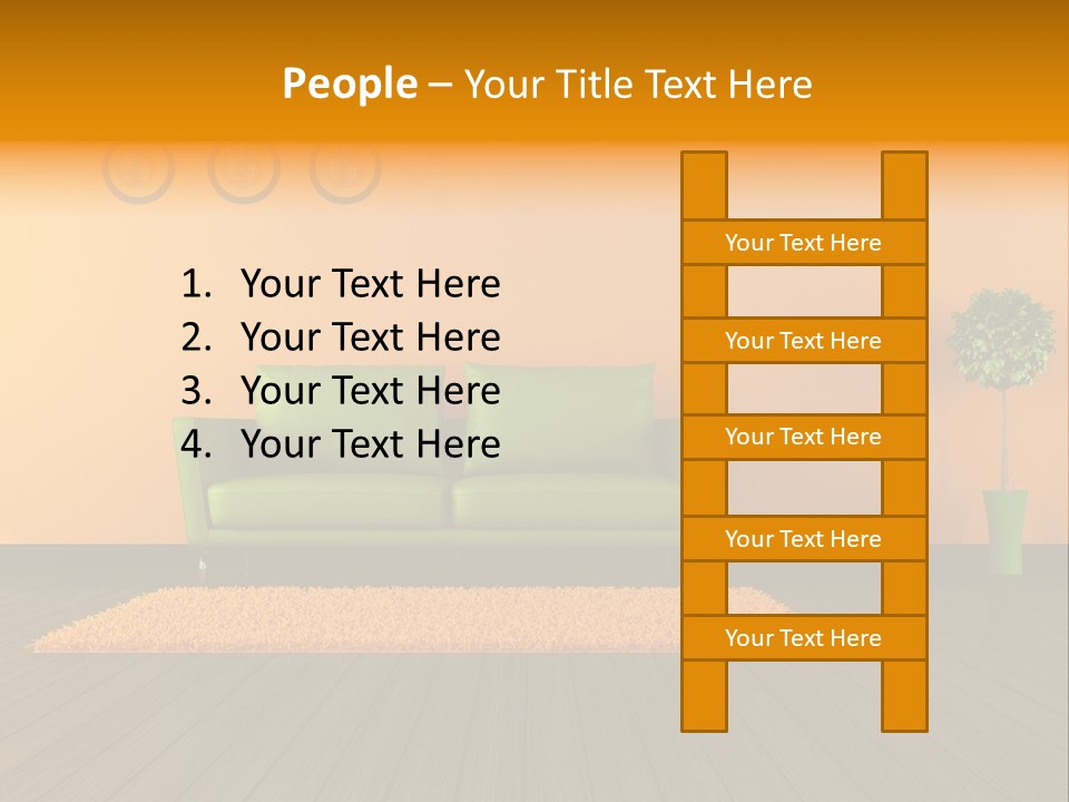 Room Livingroom Plant PowerPoint Template