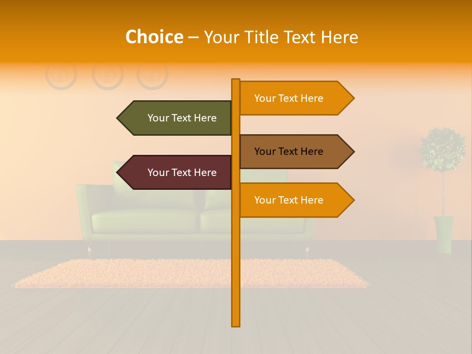 Room Livingroom Plant PowerPoint Template