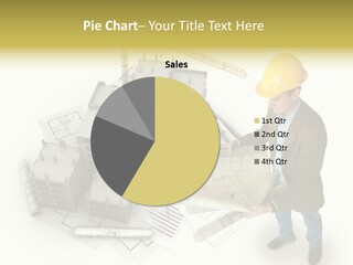 Helmet Blueprints House PowerPoint Template