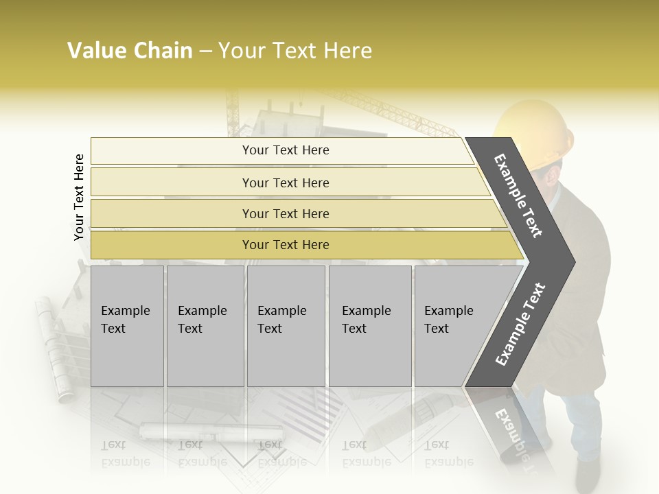 Helmet Blueprints House PowerPoint Template
