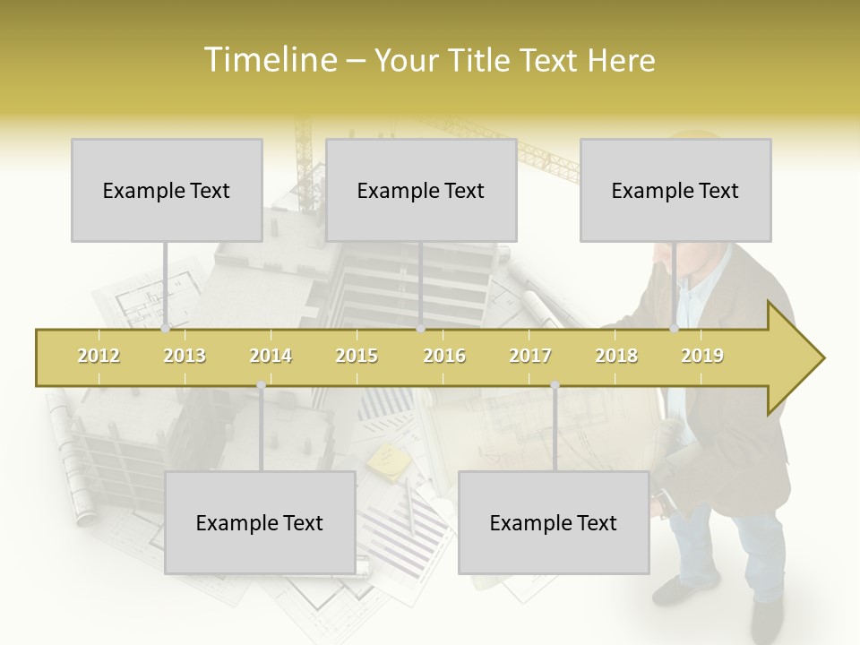Helmet Blueprints House PowerPoint Template