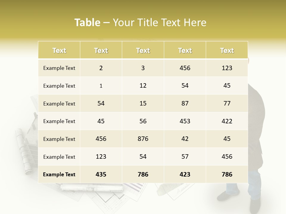 Helmet Blueprints House PowerPoint Template