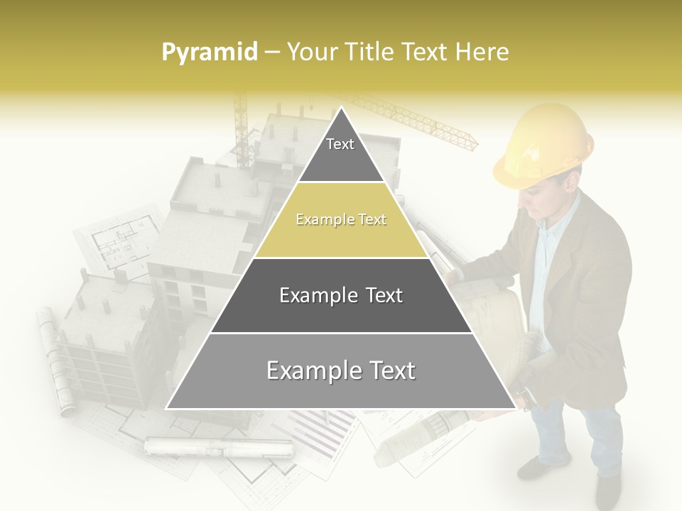 Helmet Blueprints House PowerPoint Template