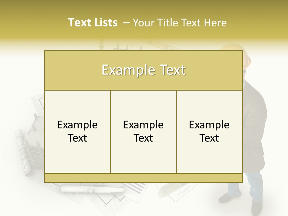 Helmet Blueprints House PowerPoint Template