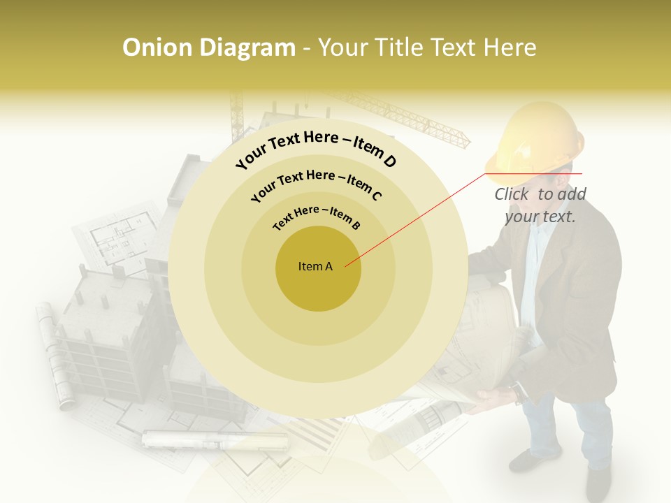 Helmet Blueprints House PowerPoint Template