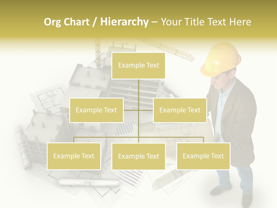 Helmet Blueprints House PowerPoint Template