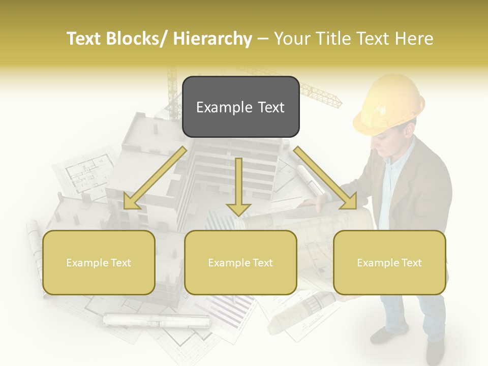 Helmet Blueprints House PowerPoint Template