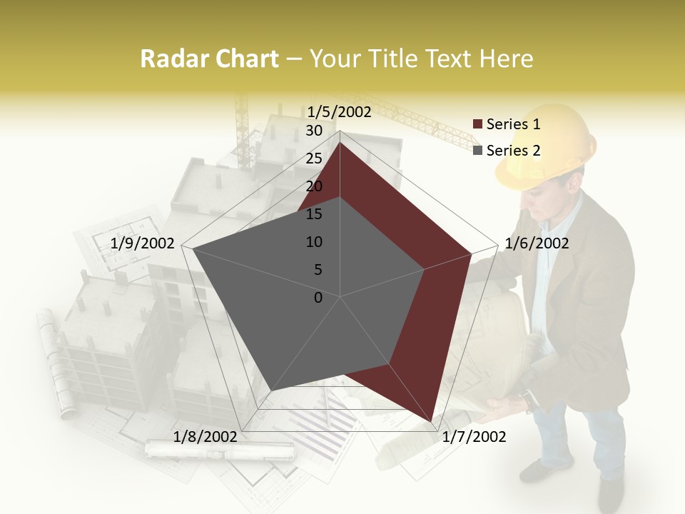 Helmet Blueprints House PowerPoint Template