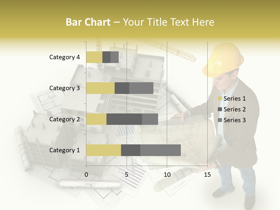Helmet Blueprints House PowerPoint Template