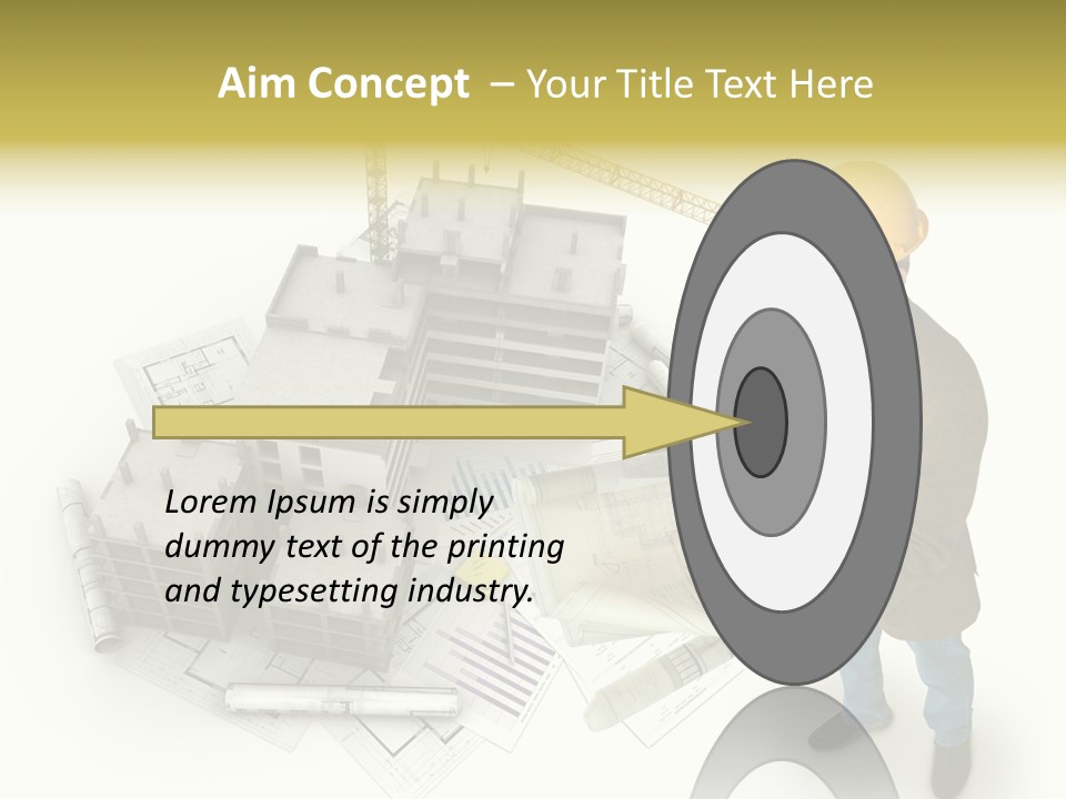 Helmet Blueprints House PowerPoint Template