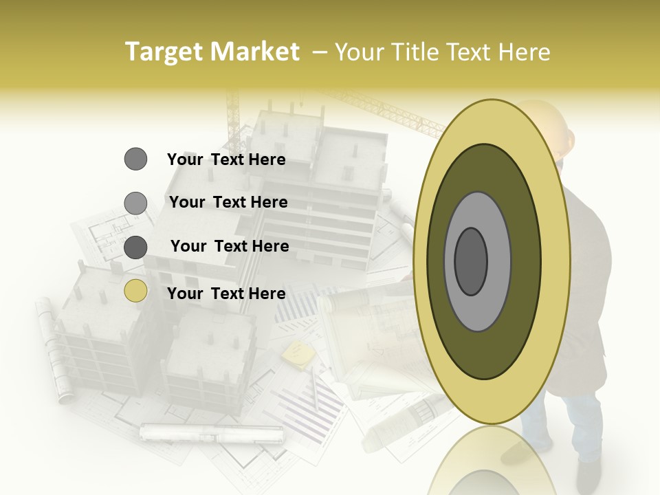 Helmet Blueprints House PowerPoint Template