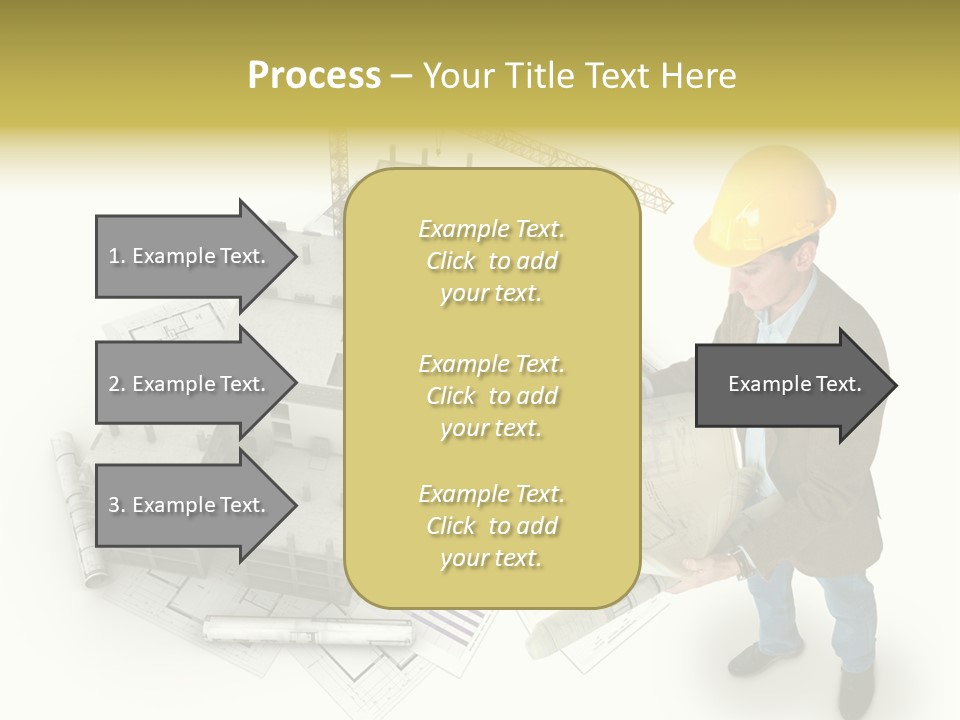 Helmet Blueprints House PowerPoint Template