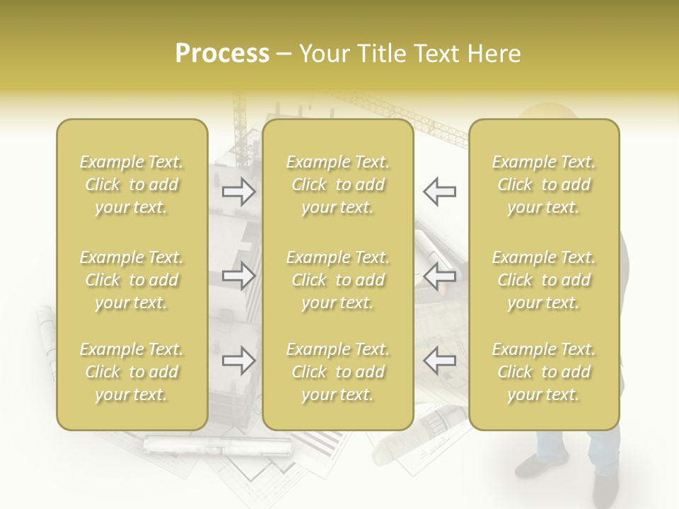 Helmet Blueprints House PowerPoint Template