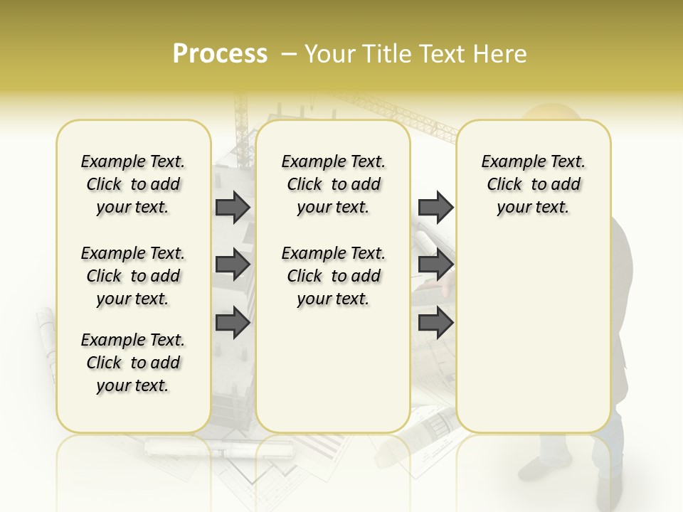 Helmet Blueprints House PowerPoint Template