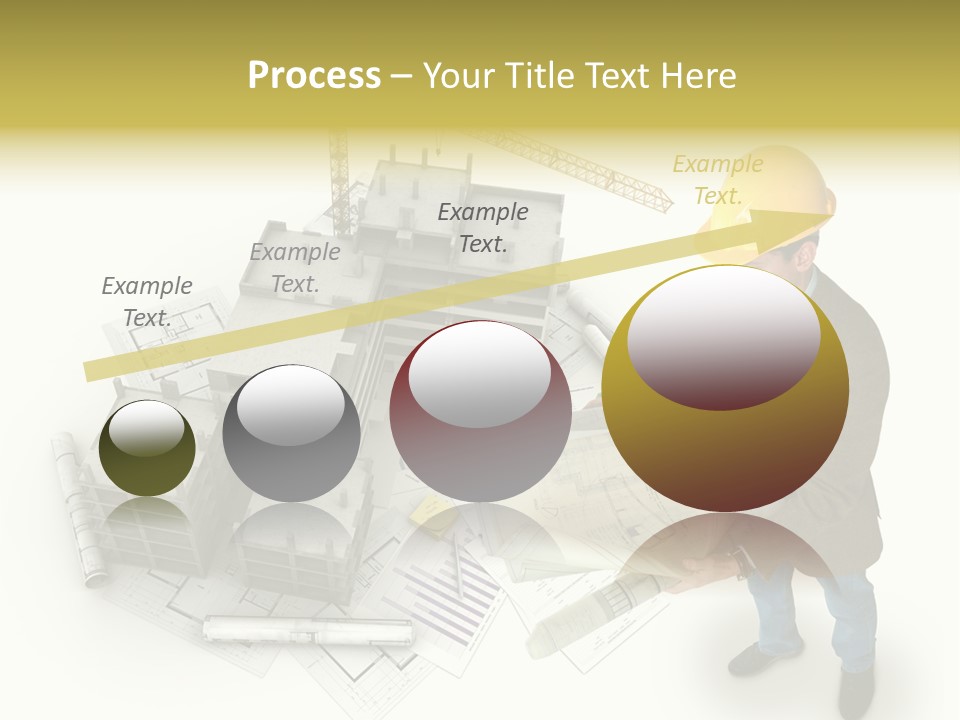 Helmet Blueprints House PowerPoint Template