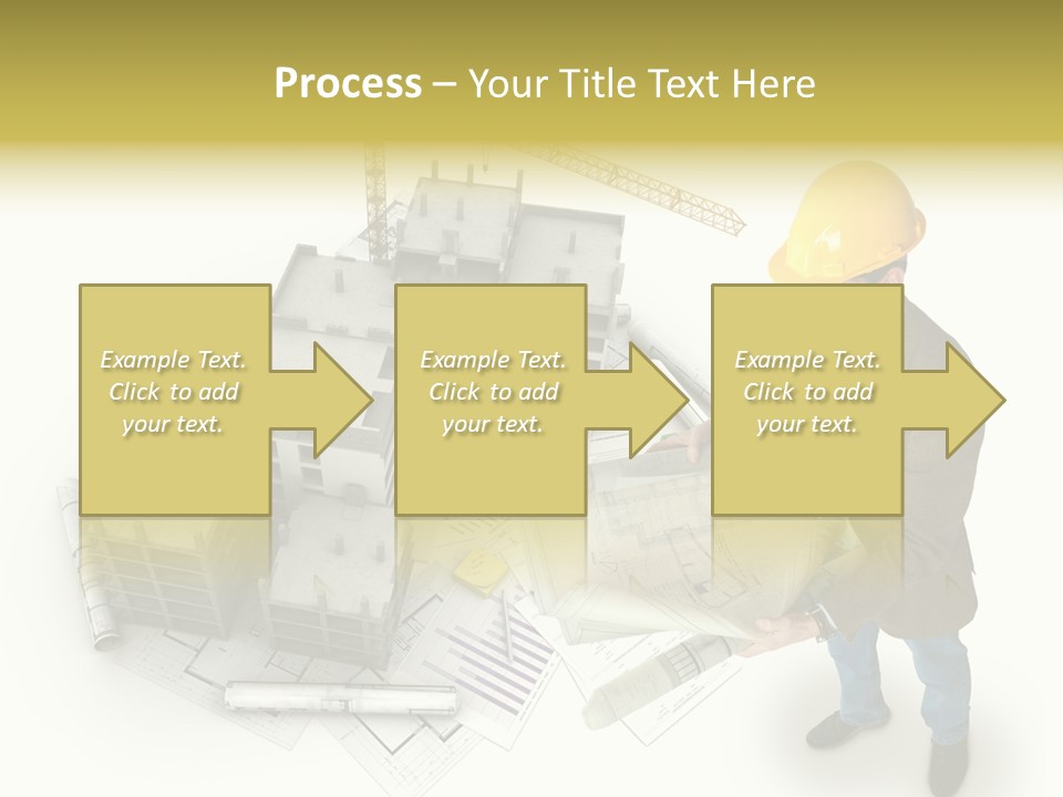 Helmet Blueprints House PowerPoint Template